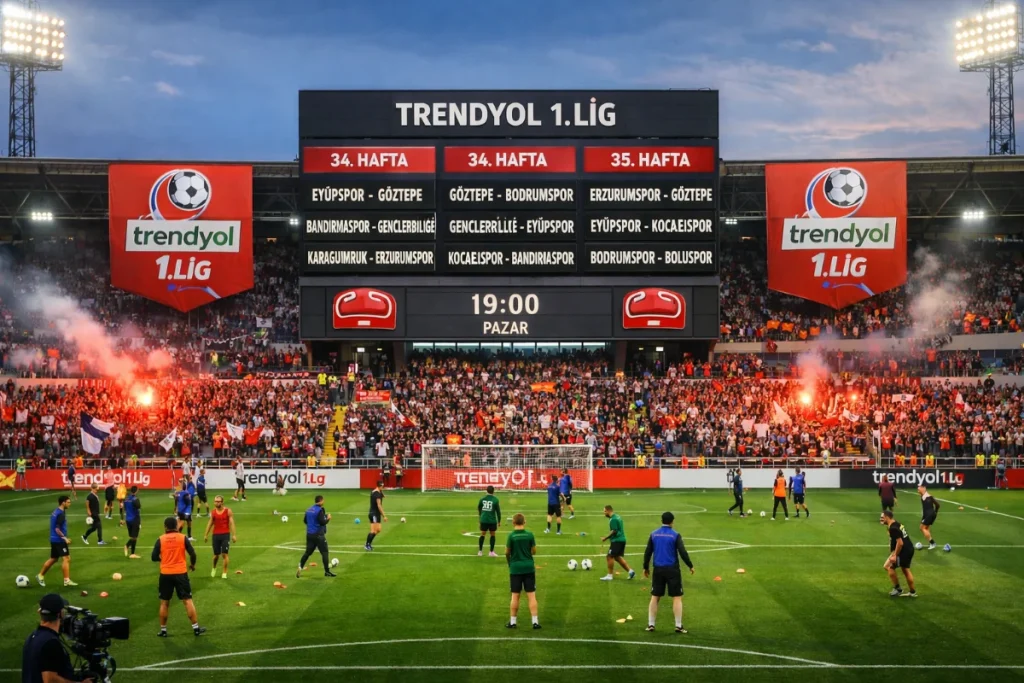 Trendyol 1. Lig 2026: 33, 34 ve 35. Haftalar İçin Maç Programı Duyuruldu