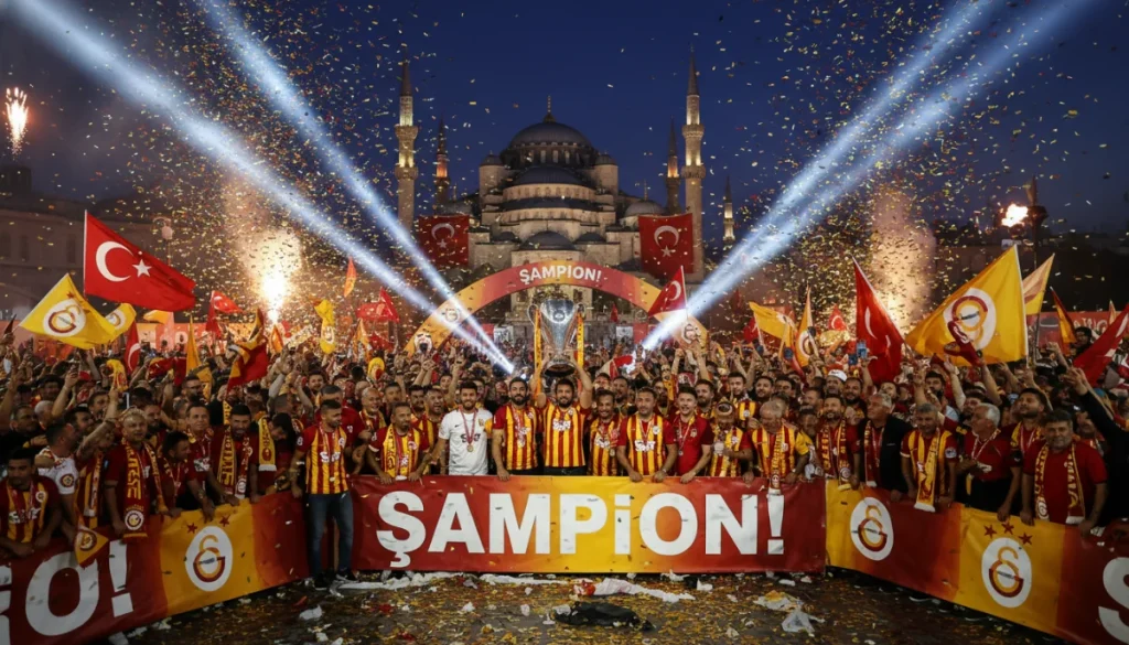 Zafer Gecesinde Sarı-Kırmızılı Coşku