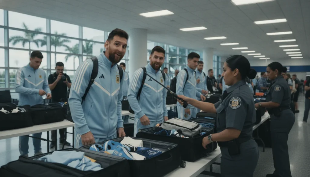 Messi’nin Havalimanındaki Gülümseten Güvenlik Sınavı