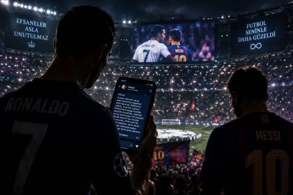 Futbolun İki Devinden Tarihi Buluşma: Messi Bıraktı Ronaldo Selam Durdu